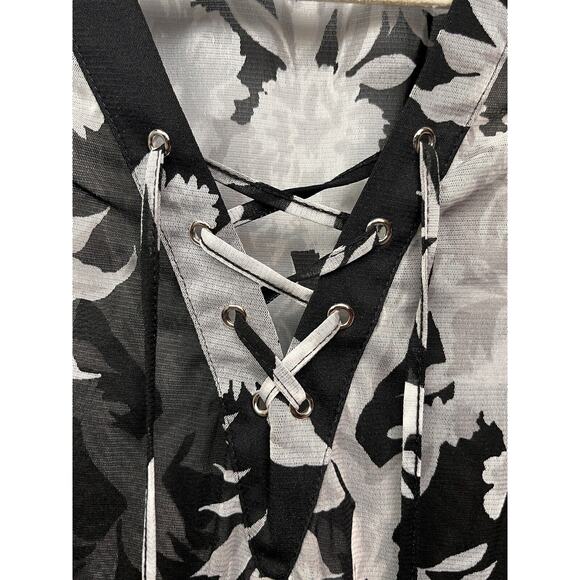 faith and Joy by Monteau Top Womens PS Petite Blue Keyhole neck Sleeveless NEW - Picture 7 of 9